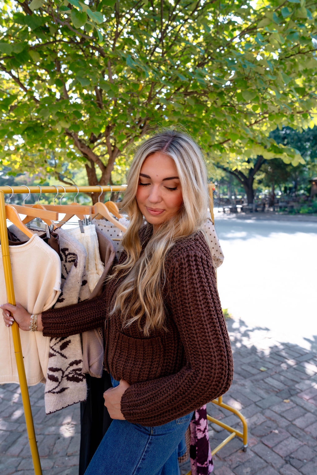 Georgia Chunky Gold Button Cardigan