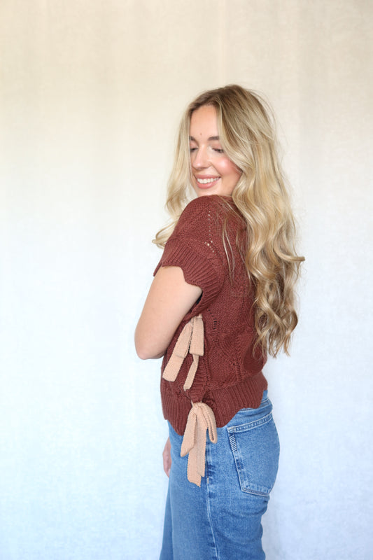 Claire Mock Neck Sweater Vest