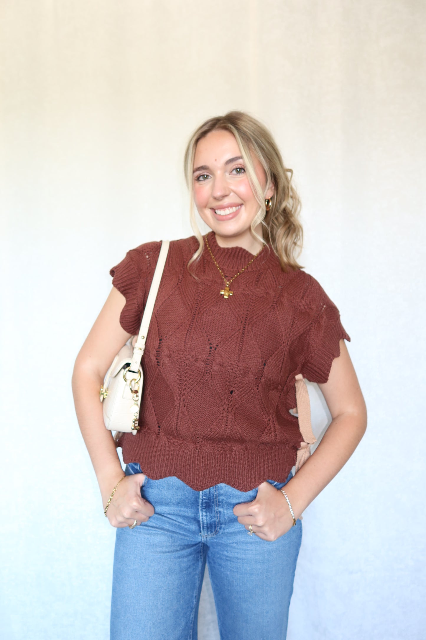 Claire Mock Neck Sweater Vest