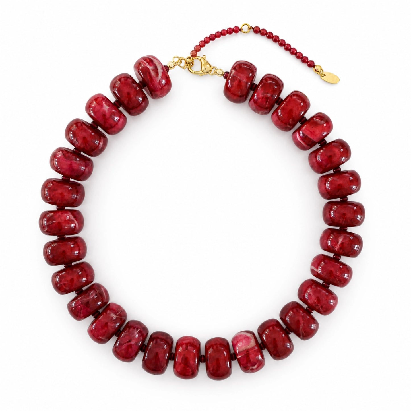 Natural Stone Bead Necklace (Assorted Colors)