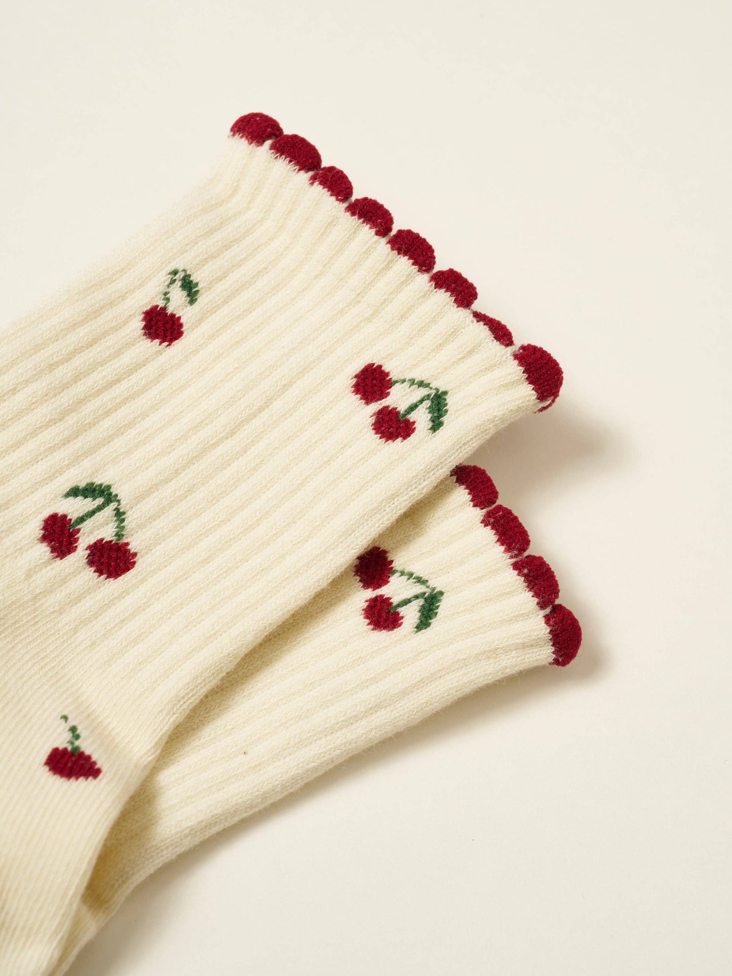 Little Cherry Petal Grip Sock, Pilates Socks