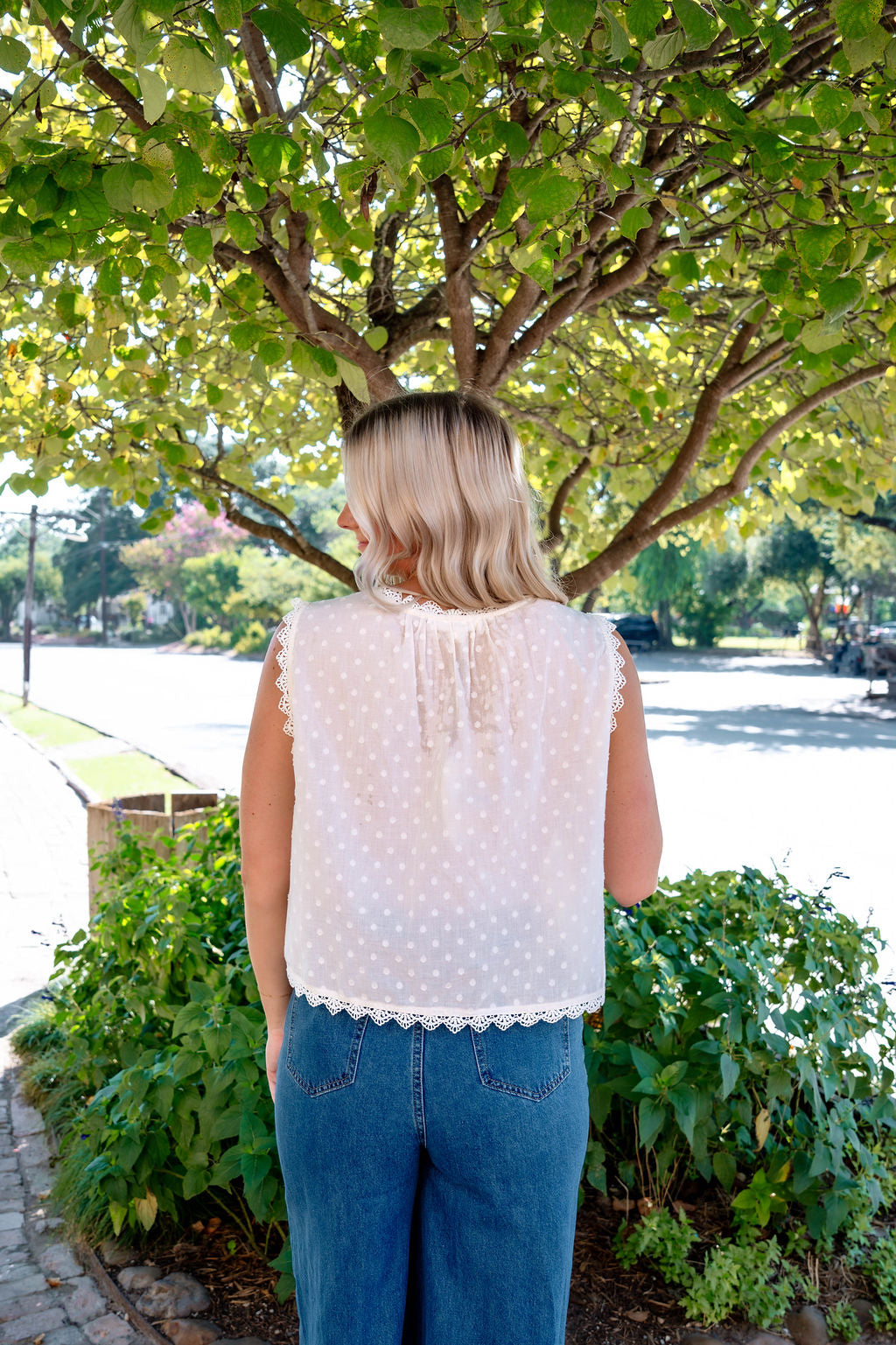 Macy Lace Edge Top