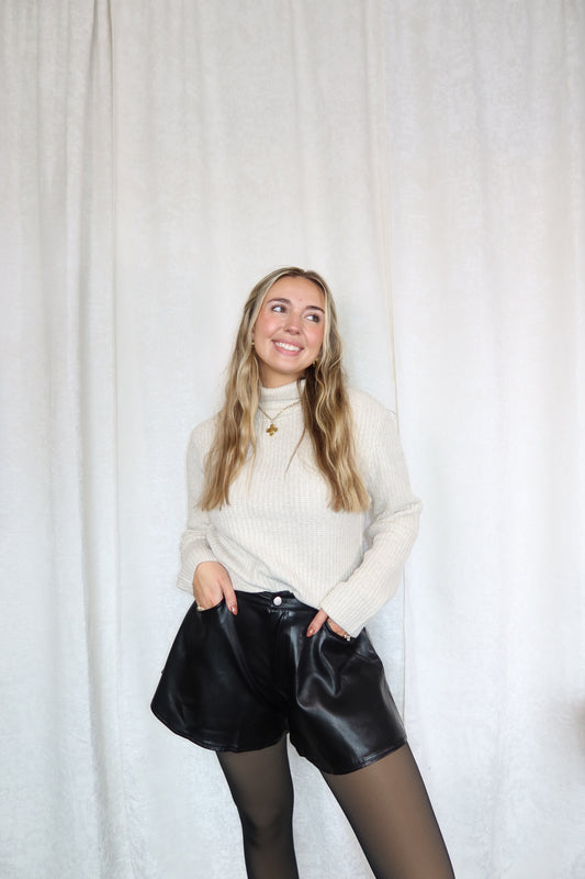 Sasha Ribbed Oatmeal Sweater