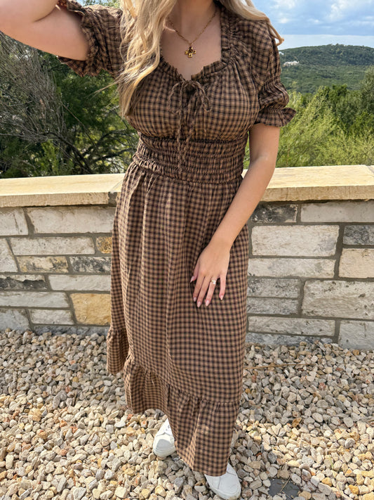 Mable Smocked Midi Dress