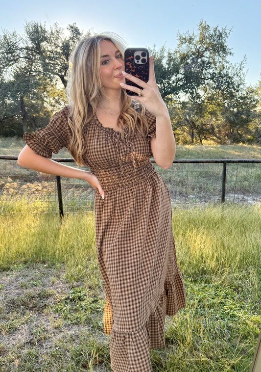 Mable Smocked Midi Dress