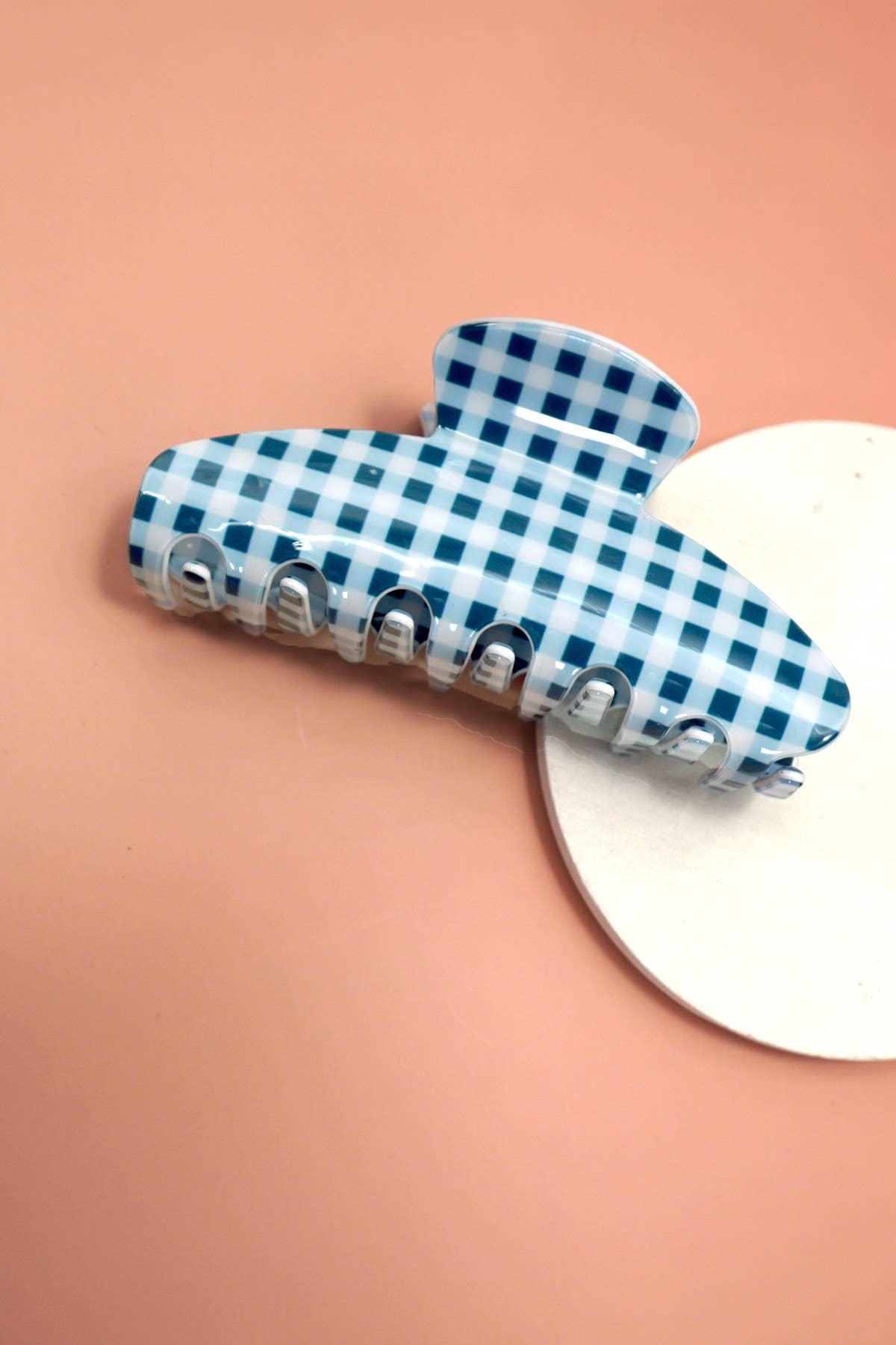 Plaid Blue Hair Clip